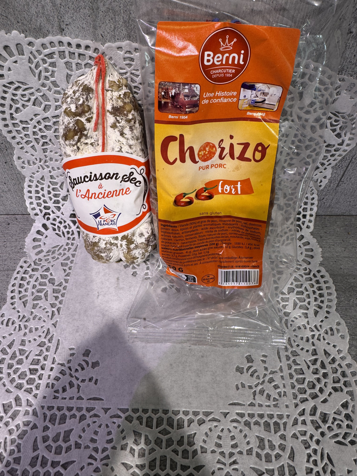 Lot : Saucisson Sec & Chorizo