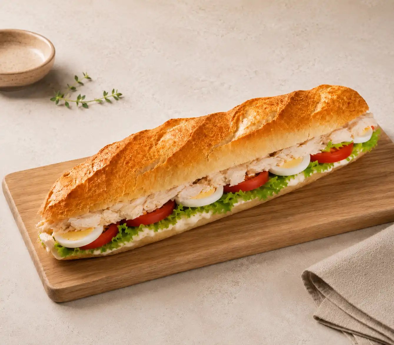 Sandwich Poulet crudités
