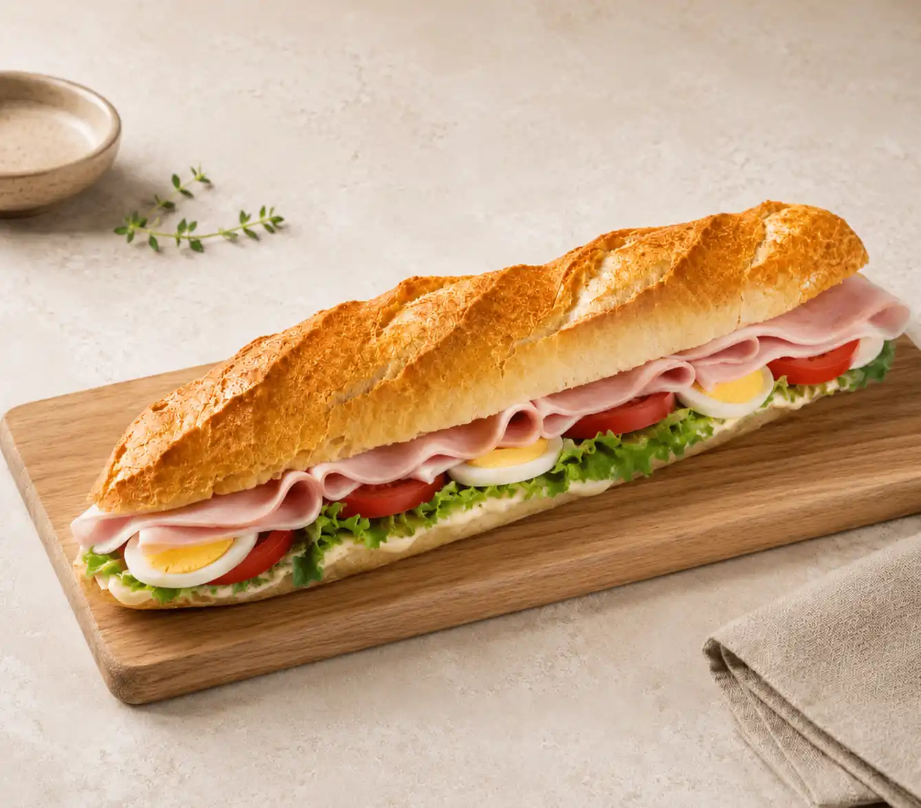 Sandwich Jambon Crudités